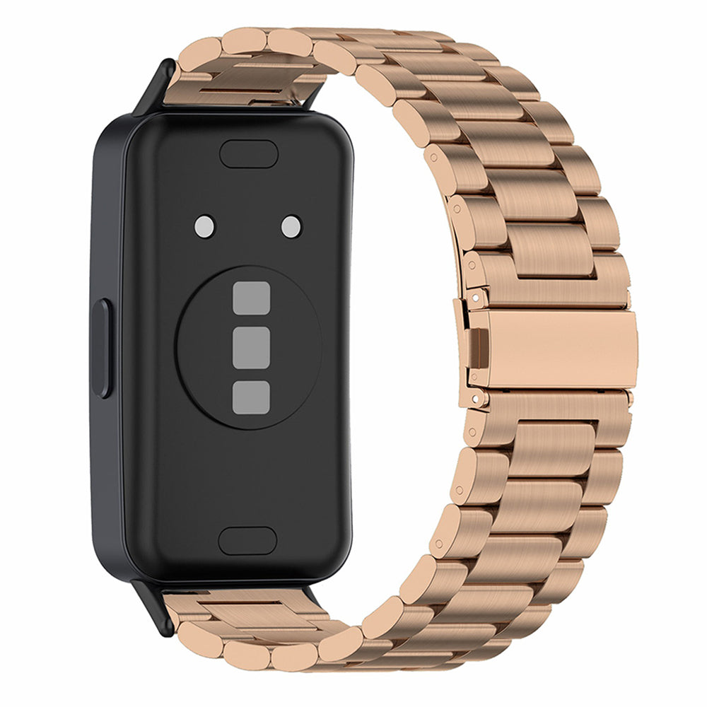 For Huawei Band 8 Smartwatch Strap Repair Part Watch Strap 3-Bead Stainless Steel Band Replacement For Huawei Band 8 Smartwatch Strap Repair Part Watch Strap 3-Bead Stainless Steel Band Replacement
